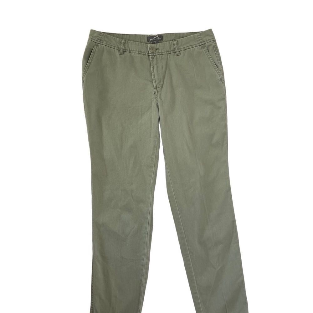 Eddie Bauer 100% cotton‎ agave green khaki  denim style pants size S